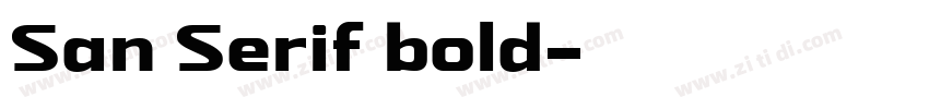 San Serif bold字体转换